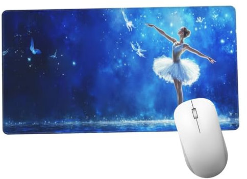 Azul Alfombrilla Ratón 1400x600x3mm Alfombrilla Raton XXL Grande con Base de Goma Antideslizante, Lavable, Accesorios Gaming Ballet, Ordenador Gamer Regalos, Mouse Pad Gaming Mejora La Velocida Y1394