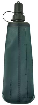 Bijoux - Bouteille de sport pliable en TPU vert souple, sans BPA, pour la course, la randonnée, le cyclisme, la gym et les voyages, légère et compacte, bouchon étanche à la poussière, 250 ml