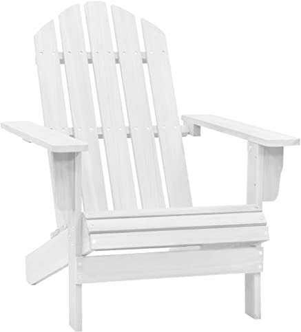 XINCXIN Gartenstuhl, Chair Korbsessel Gartenmöbel Stühle Geeignet für Garden Pool Terrace Outdoor Holz Weiß