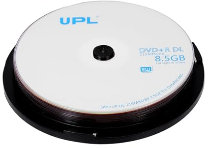Lot de 50 DVD + R DL 8X 8,5 Go pour stockage de données et de vidéos