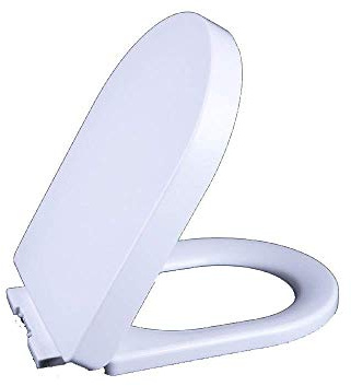 NSTVVEE Abattant WC Universel en Forme de U avec système de ralentissement Silencieux, antibactérien, Montage sur Le Dessus, Ultra résistant (Blanc 44~45 cm x 33,5 cm)