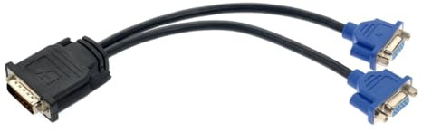 iplusmile Cable Adaptador Vga Divisor Y Conexión Doble para Monitores Vga Compatible con Tarjetas Gráficas y Suncomputers Negro y Azul Resistente
