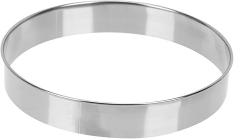 Mipcase Anillo para Hornear Pizza de Acero Inoxidable Resistente Altas Temperaturas Molde Redondo para Tartas Muffins y Crumpets Herramienta Práctica para Horno Doméstico