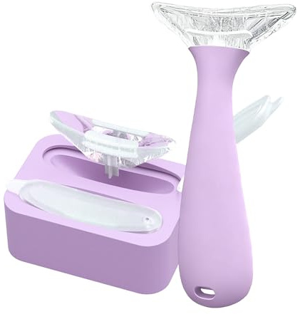 Joyeee Ice Roller for Face, Reusable Silicone Mold Ice Globes Face Massage Eye Facial Beauty Skin Care Tools Apply Ice for Shrink Pores Anti Wrinkle Reduce Puffiness Improve Skin Elasticity, Purple
