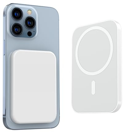 Power Bank Magnetico PD15W 5000mAh Caricabatterie Portatile Wireless, con Cavo USB C, Power Bank Wireless, Compatibile con Apple iPhone 17 16 15 14 13 12 17/ Pro Max/Pro/Plus/Ari, Ricarica Magnetica