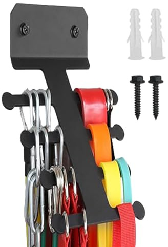 Porta Attrezzi Da Parete Per Palestra - Gancio Metallico Multifunzionale Resistente,Rack Per Attrezzatura Palestra - per Allenamento Esercizio Training Fitness a