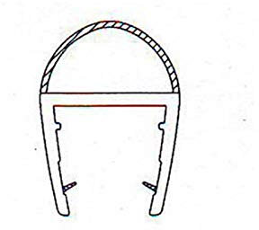 Duschtürdichtung Streifdichtung seitliche Wandabdichtung (200cm)