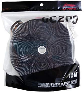 LI-NING Premium Frotteegriffband Towel Grip Frottee 10m Rolle schwarz - AXJM058-1