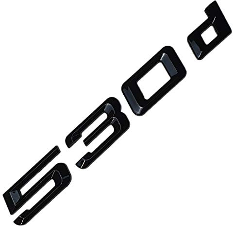 MCK Auto – 530d svart glansig bakre stövellogotyp baksida bricka emblem inställning ändring för E39 E60 E61 F10 F11 F07 F18 G30 G31 G38 HB8L3