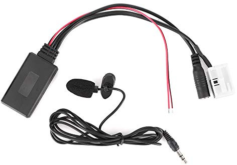 Tbest Bluetooth c4 Câble o Bluetooth, connecteur d'adaptateur AUX de Voiture de câble o Bluetooth 12Pin avec Microphone adapté pour