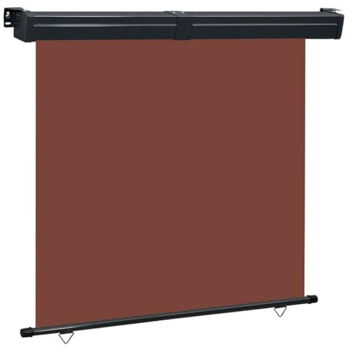 vidaXL Toldo Lateral Balcón Estructuras Ventanas Balcones Casa Bricolaje Hogar Quitasoles Decoración Jardín Terraza Marrón 175x250 cm