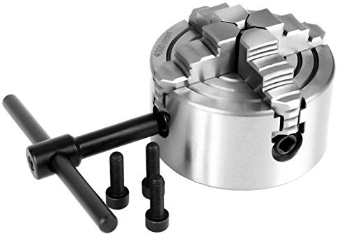 3 pouces K72-80 mandrin de tour à 4 mâchoires en acier trempé réversible à centrage automatique, ensemble de mandrin à centrage automatique pour mini tour, diamètre de serrage 80mm
