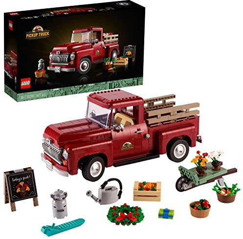 LEGO 10290 Icons Le Pick-Up, Modèle de Camion Vintage des années 1950, Kits de Loisirs Créatifs, Kit de Construction pour Adultes