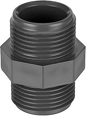 REKUBIK PVC-U Doppelnippel 2X Außengewinde Größe 2 AG x 2 AG