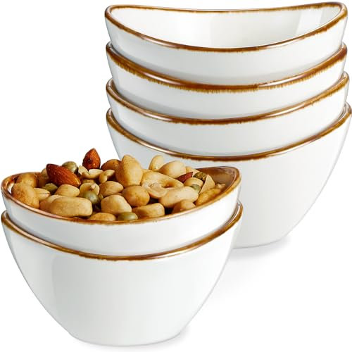 ONEMORE Ciotole Ceramica 236ml, Ciotole da dessert, Set di 6 Ciotole per Gelato, Ciotoline Porcellana per Cereali | Dolci | Snack