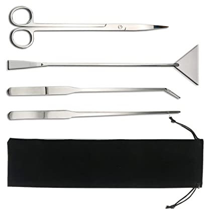 CHAMEEN Stainless Steel Tools Aquarium Kit Tweezers Scissors Multifunctional Water Plants Spade Trimming Cleaning Fish Tank