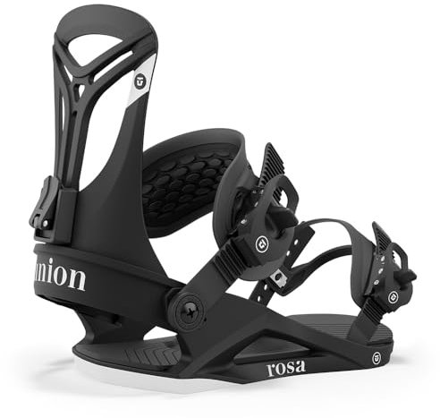 Union Rosa - Fijaciones de snowboard para mujer, talla L, color negro