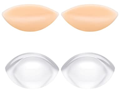 Kiiwah 2 Paia Imbottiture Reggiseno in Silicone, Push Up Inserti Coppe Reggiseni per Sport Bikini Costumi da Bagno
