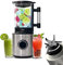 Cecotec Batidora de Vaso Grand Katana 1800 MAX Total Destroy B, Tecnología Contrarrotante, Cuchilla de 8 Hojas con Recubrimiento de Titanio Negro, Jarra Termorresistente 1,8L