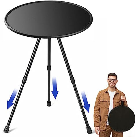Ceboic Campingtisch Tragbarer Ultraleicht Klein Aluminium Einziehbare Campingtisch mit Tragetasche Höhe Verstellbare Gartentisch für Camping Garten Picknick Wandern Reisen