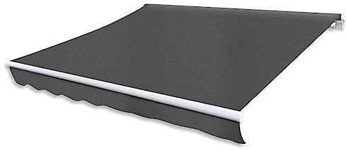 FIRBNUS Tenda da Sole Pieghevole Motorizzata 400 cm Antracite Tendone Balcone Tenda da Giardino Tende Pieghevoli Tenda da Sole per Esterno Motorizzata Tenda da Sole per Balcone Tenda Sole