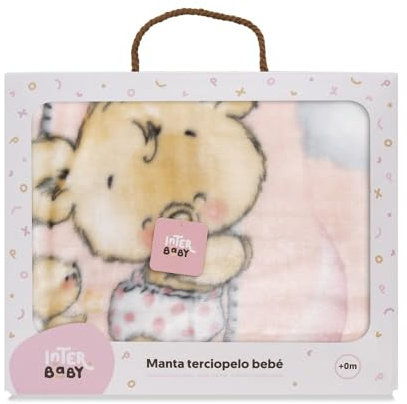 Danielstore Bebe Manta para bebé Manta Cuna 110 x 140 cm. Manta Bebé Recien Nacido Tacto Terciopelo Manta Multiusos Confortable Suave, Mullida y Universal Color Rosa