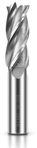 ASNOMY 18mm HSS Schaftfräser CNC Drehmaschine geraden Schaft, 4 Flöte Spiralfräser Schneide Schaftfräsersatz Drill End Mill Fräser Bit
