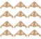 KSJEHW 12 Pezzi Legno intagliato applique figure in legno modanature cornice per decorazione(Stile 2, 6x6cm)