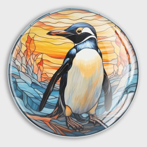 Evans1nism Pinguin-Magnete, Kühlschrank-Magnete, Whiteboard für Kühlschrank, chinesischer Stil, Glas, kleine Magnete, hübscher Garagenmagnet für Kühlschrank, Briefkasten, Auto, Metalldekoration, 2