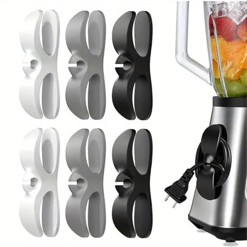 FiTspi 6 organizer avvolgicavo per elettrodomestici da cucina con autoadesivo, supporto per avvolgicavo per elettrodomestici, friggitrice ad aria, caffettiera e cuociriso