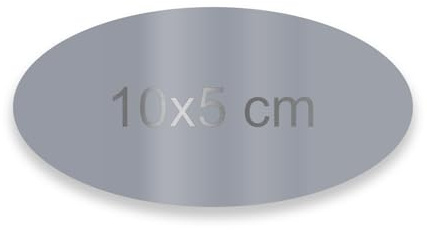 Jung Edelstahl Design Ovales V2A Edelstahl Türschild in verschiedenen Größen und Farben pulverbeschichtet. Personalisierbar. Namensschild, Briefkastenschild (Fenstergrau RAL7040, 10x5 cm)