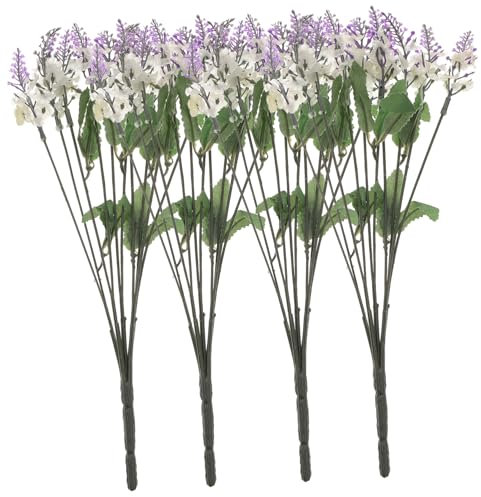 ULDIGI 4stücke Künstliches Lavendelblütenarrangement Teilig Dekorative Kunstblumen Für Hochzeiten Fotografie Und Raumgestaltung Realistische Blumen Für Zuhause Und Büro Pflegeleicht