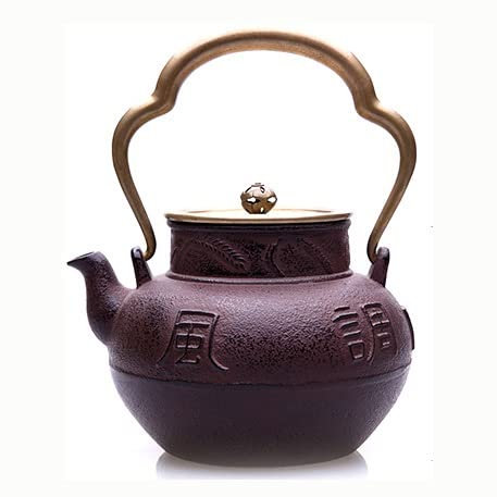 ALturN Tetera de Hierro Fundido, Tetera, Tetera Japonesa de Hierro Fundido con infusor de Acero Inoxidable, Tetera de Hierro Fundido, Tetera de Hierro revestida con Interior