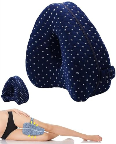 MEIION SheerSanté Coussin Orthopédique Oreiller Ergonomique en Mousse à Mémoire pour Dormeurs Latéraux - Soulagement de la Sciatique et des Douleurs Articulaires - Idéal Grossesse