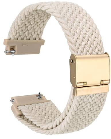 WOCCI Gewebtes Nylon Uhrenarmband mit Verstellbarer Schnalle, Geflochtene Sport Uhrenarmbänder für Herren und Damen, Bandbreite 18mm 19mm 20mm 21mm 22mm