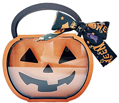 Decoraciones de mesa de calabaza,Mesa de decoración de calabaza - Coctelera de dulces de Halloween de madera - Decoración de coctelera de dulces para Acción de Gracias, Halloween, decoraciones de cent