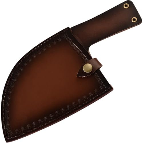 Lpitoy Leather Meat Cleaver Sheath, Waterproof Wide Knife Protectors, Durable Butcher Chef Knife Edge Guards, Heavy Duty Knife Covers