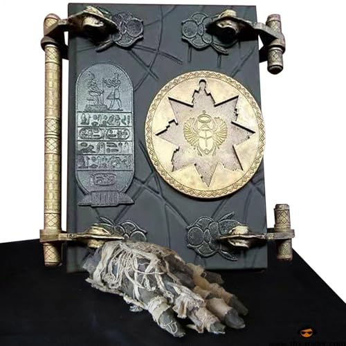 LearnLyrics Mumien-Requisiten-Repliken Buch der Toten, Vintage-Zauberbuch Zeichnung, Tagebuch, Skizzenbuch, Schreiben Ornament, realistische Dekoration, altes Ägypten, Sammlerstücke, Souvenir