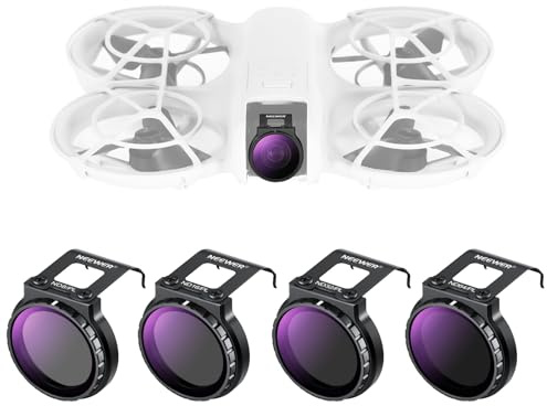 NEEWER ND/CPL Filter Set kompatibel mit DJI NEO, 4er Pack, ND8/PL ND16/PL ND32/PL ND64/PL Graufilter Polfilter, Drone Zubehör, schlankes, mehrfach beschichtetes optisches HD Glas, FL-N29