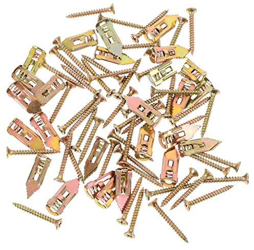 GLEAVI Kit Di Ancoraggio Per Cartongesso 50 Pezzi Tasselli Autoperforanti Per Pareti Con Viti Tassello A Percussione Per Pareti Cave Set Di Viti Di Espansione