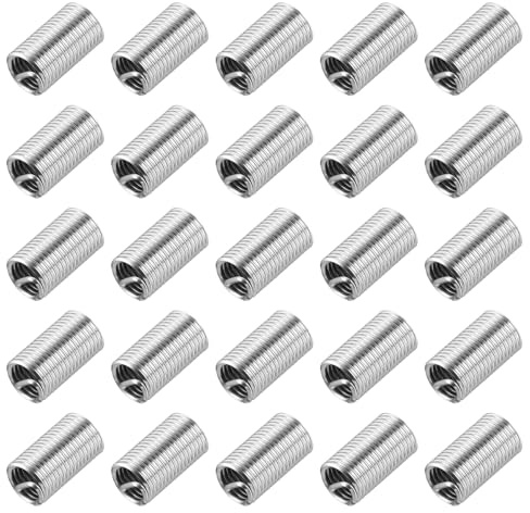 QUARKZMAN 50pcs Insertos roscados M10 x 1.5 3D(30mm) Métricos tipo helicoidal en acero inoxidable 304 Kit de reparación de rosca con manguito roscado de alambre