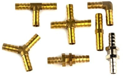 Raccordi a vite in ottone, Raccordo for tubo in ottone con attacco a 2, 3 e 4 vie for tubo flessibile da 4 mm, 5 mm, 6 mm, 8 mm, 10 mm, 12 mm, 16 mm e 19 mm, raccordi for tubo in rame Pagoda(A-t Type,