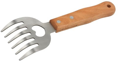 PHENOFICE Fleischzerkracher Edelstahl Fleischkrallen Für Bbq Pulled Pork Mit Holzgriff Grillzubehör Für Camping Küche