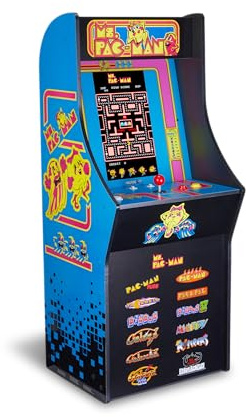 Arcade1Up Ms. PAC Man Classic SE Arcade-Spielautomat – 1,22 Meter Gehäuse, 13 Klassische Videospiele, 39,62 cm IPS-Display, einfache Montage, perfekt für Gaming zu Hause