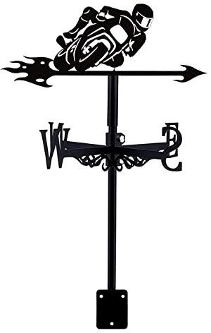 Dekorative Wetterfahne für Motorrad, Metall, Wetterfahne, Garten, Berge, Motocross, Renn-Richtungsanzeiger-Kit für den Außenbereich, Bauernhof, Garten, Pavillon
