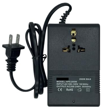KKCZOFMJ Convertidor de Voltaje de 200W, 300W, Transformador de 220V a 110V, Transformador Reductor, convertidor de Voltaje, Adaptador de Viaje de 110VAC a 220VAC(200WUS110Vto220V)