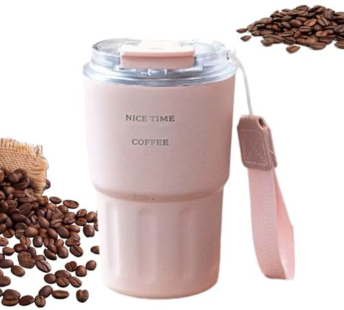 Riaisttd Tumbler with Straw, 360ml Travel Mug, Hot Cold Retention Cup, 2.76x2.76x5.71 Inches, Spill-Resistant Lid Design, for Daily Commute, Outdoor Activities, Gym, Sports, Travel Use