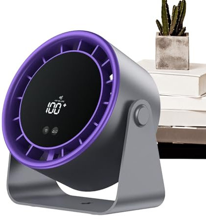 Kixolazr Ventilatore Da Tavolo - Elettrico Circolatore D'aria Per Rinfrescare - Ventilatore Silenzioso con Testina Orientabile a 105 Gradi per Uso in Camera o Viaggio