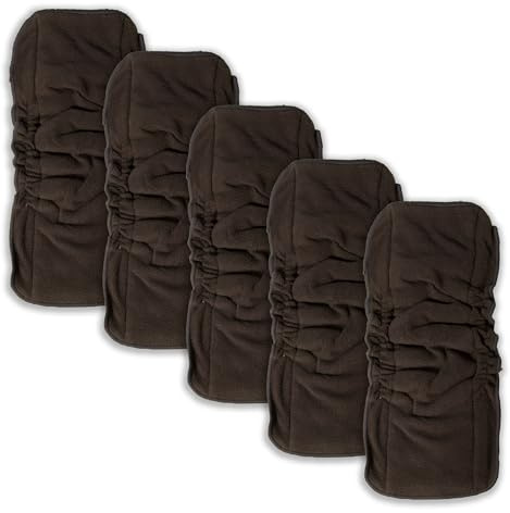 5 Eco Bamboo Charcoal Elastic Inserts Baby Diaper Liners Ultra Absorbent Reusable 5 Layers