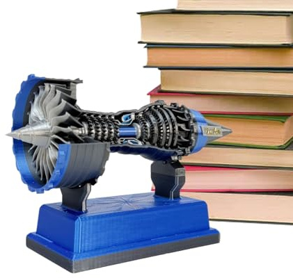 Sucritude Modelo De Motor De Avión, Maqueta Simulada Funcional De Motor Aeronáutico, Figura Educativa De Ciencia, Juguete De Construcción Mecánica para Habitación De Estudiantes, Dormitorio, Sala De